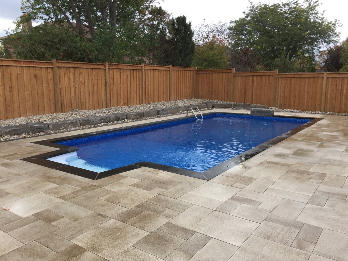 Modern Inground Pool & Paver Deck
